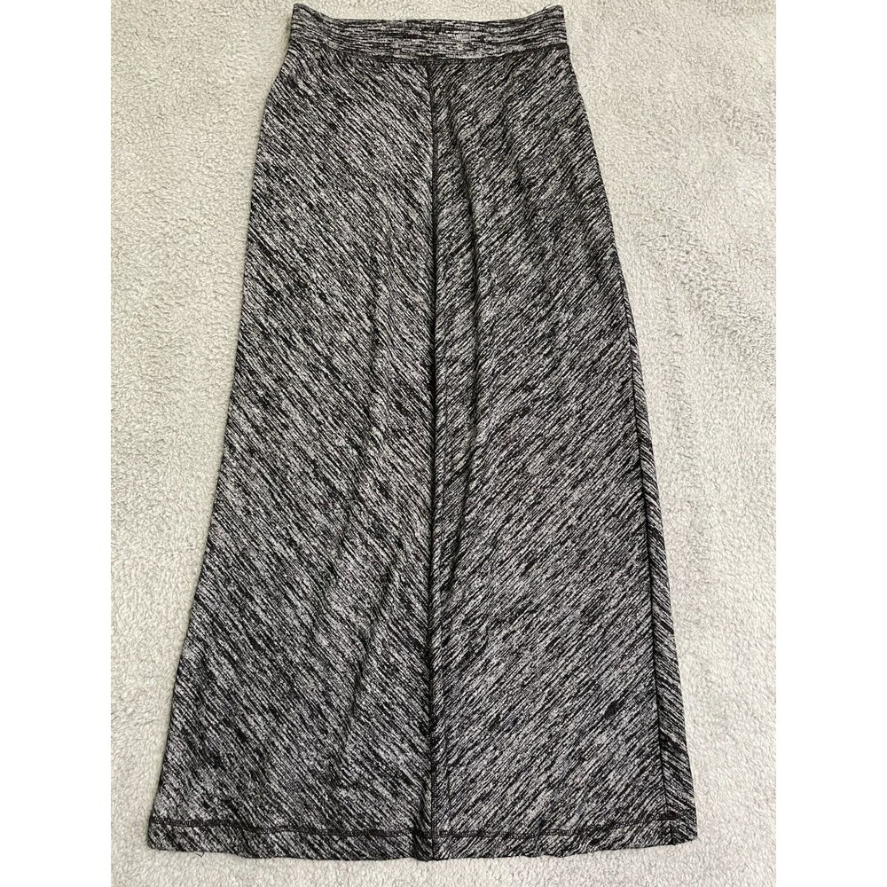 Soft Surroundings Womens Size XS Black Gray Space Dye Knit Maxi Skirt